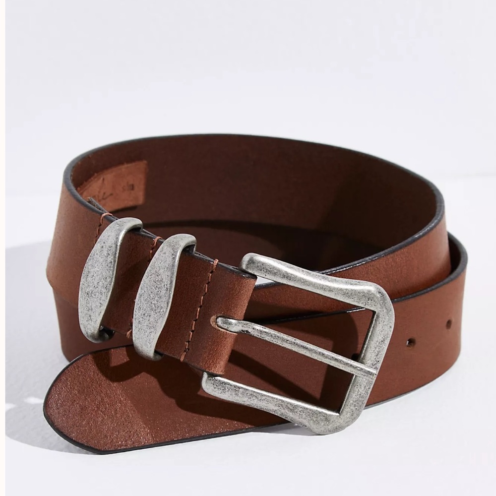Free People Scout Leather Belt - Cognac NWOT